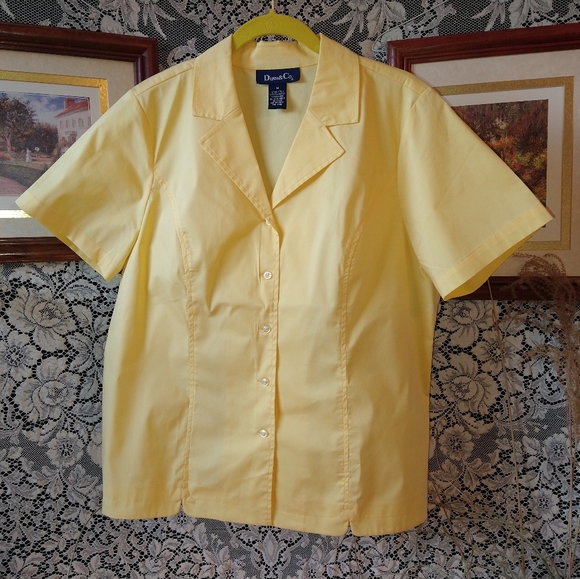 80's/90's Pastel Yellow Short Sleeve Button Up main image 1